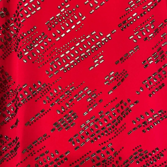 Size L (large) Calvin Klein red top with crystals - Picture 3 of 4